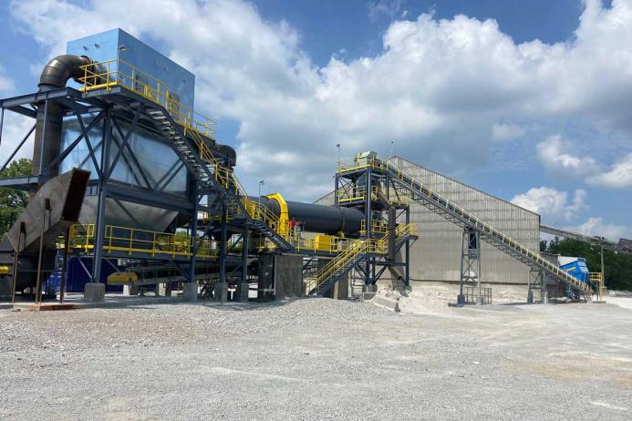 Following last year’s opening of its new state-of-the-art cement plant in Mitchell, Indiana, Heidelberg Materials invested in modifying the Speed facility to produce slag cement from domestically sourced slag granules. Credits: Heidelberg Materials North America 