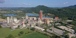 A l;arge scale carbon capture and storage project photographed from the air