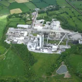 An aerial view of Heidelberg Materials’ Padeswood plant in North Wales, which will become the world’s first facility to produce fully decarbonised cement through carbon capture and storage.
