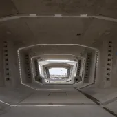 Giant precast viaduct segments off the production line at Kingsbury in Warwickshire