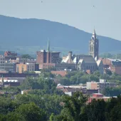 The skyline of Holyoke, Massachusetts