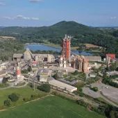 A l;arge scale carbon capture and storage project photographed from the air