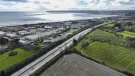 An aerial view of a newly resurfaced section of the A30 in Cornwall.